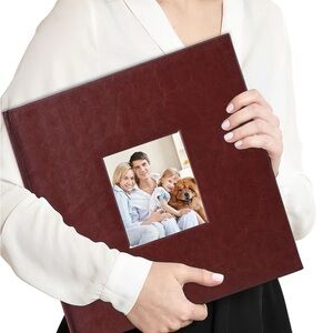 Elegant Brown Leather Photo Album